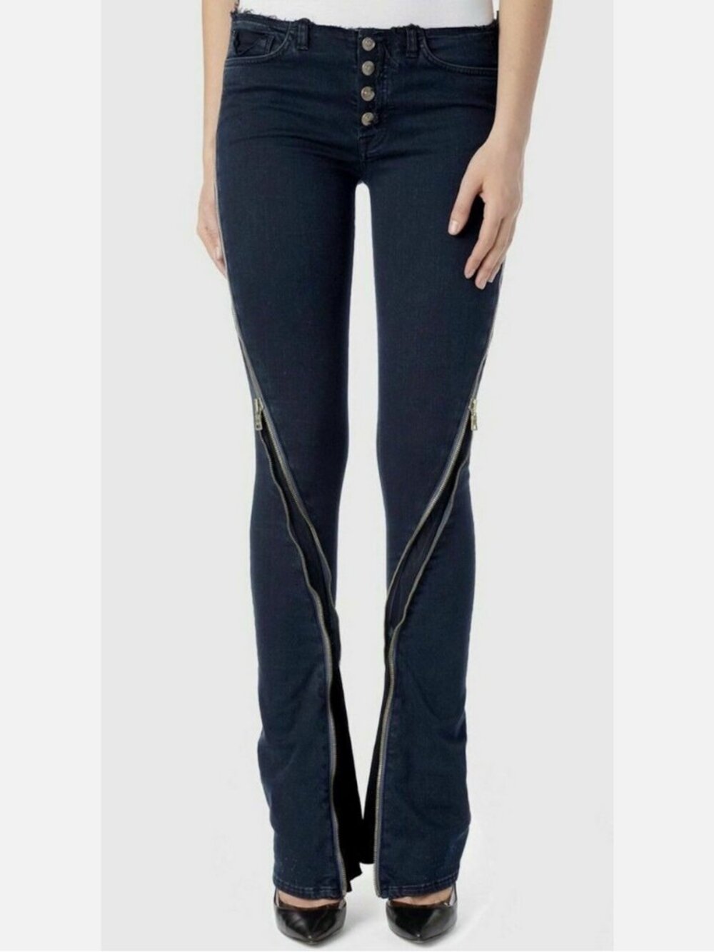 Hudson Jeans Lenny Zipper Flare Jeans